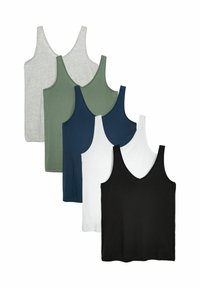 Next SLOUCH 5 PACK - Felső - black white grey blue green