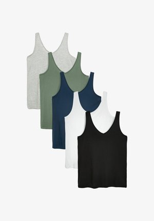 Next SLOUCH 5 PACK - Top - black white grey blue green