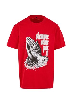 MJ Gonzales, HEAVY OVERSIZED TEE - PRAY FOR YOU - Print T-shirt - cityred