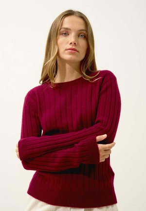 Strickpullover - burgundy
