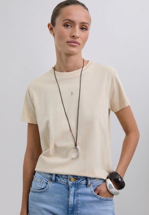 PLAINCENTRALSKULL TEE - T-Shirt basic - beige