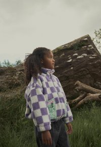 Next CHECKED   - Flísová bunda - purple