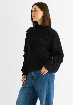 CHUNKY - Strickpullover - schwarz