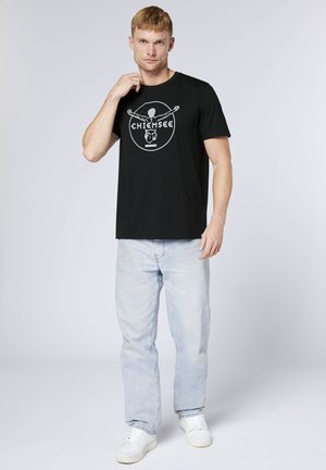 Chiemsee, T-SHIRT IM DOPPELPACK MIT LOGOPRINT - T-Shirt print - black