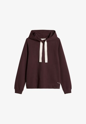 Marc O'Polo, MARC O'POLO DFC HOODIE RELAXED MIT GEPEACHTER OBERFLÄCHE - Sweat à capuche - black cherry