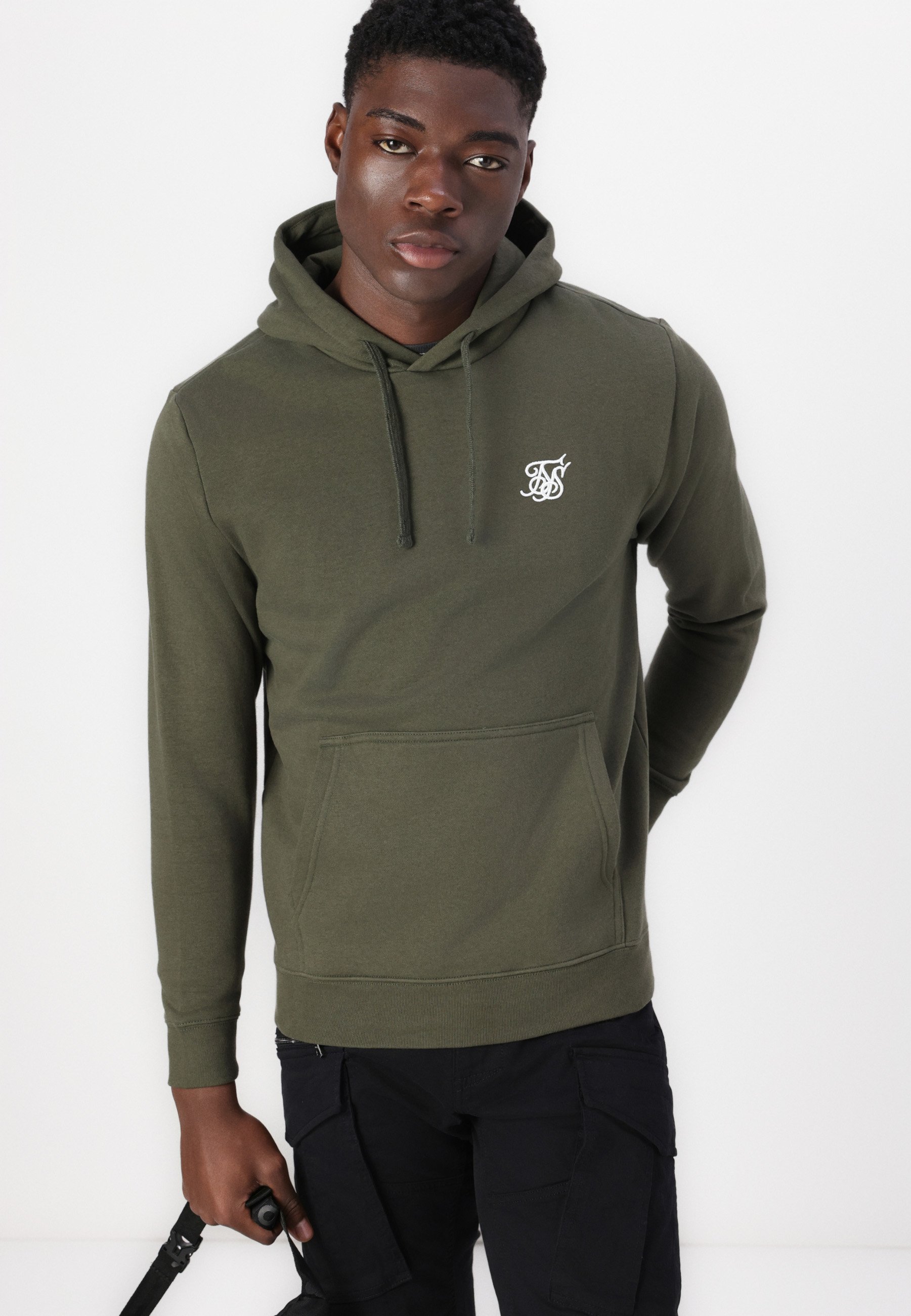 SIKSILK CORE OVERHEAD HOODIE - Hoodie - khaki - Zalando.ie