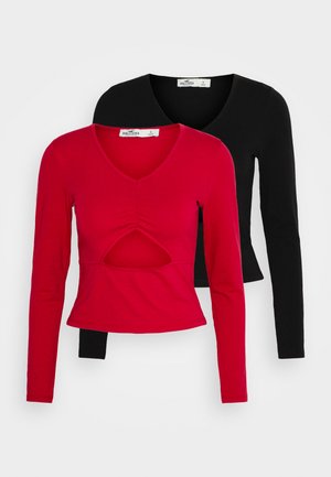 Hollister Co. 2 PACK CUT OUT - Bluzka z długim rękawem