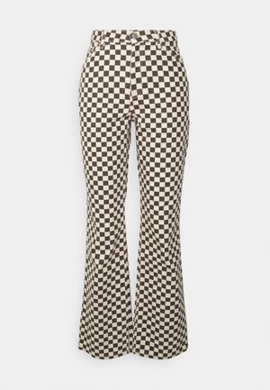 Monki Džínsy s rovným strihom - brown dark