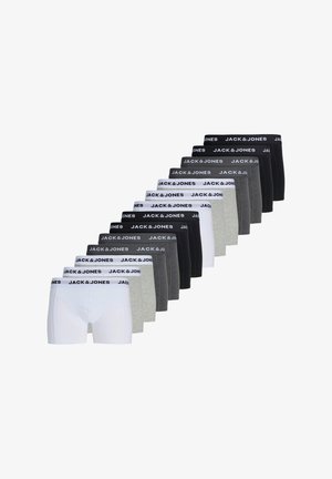 Ensemble de 14 boxers de couleurs variées : noir, gris et blanc. Fabriqué en tissu doux et doté d'une ceinture élastique avec le logo "JACK & JONES".