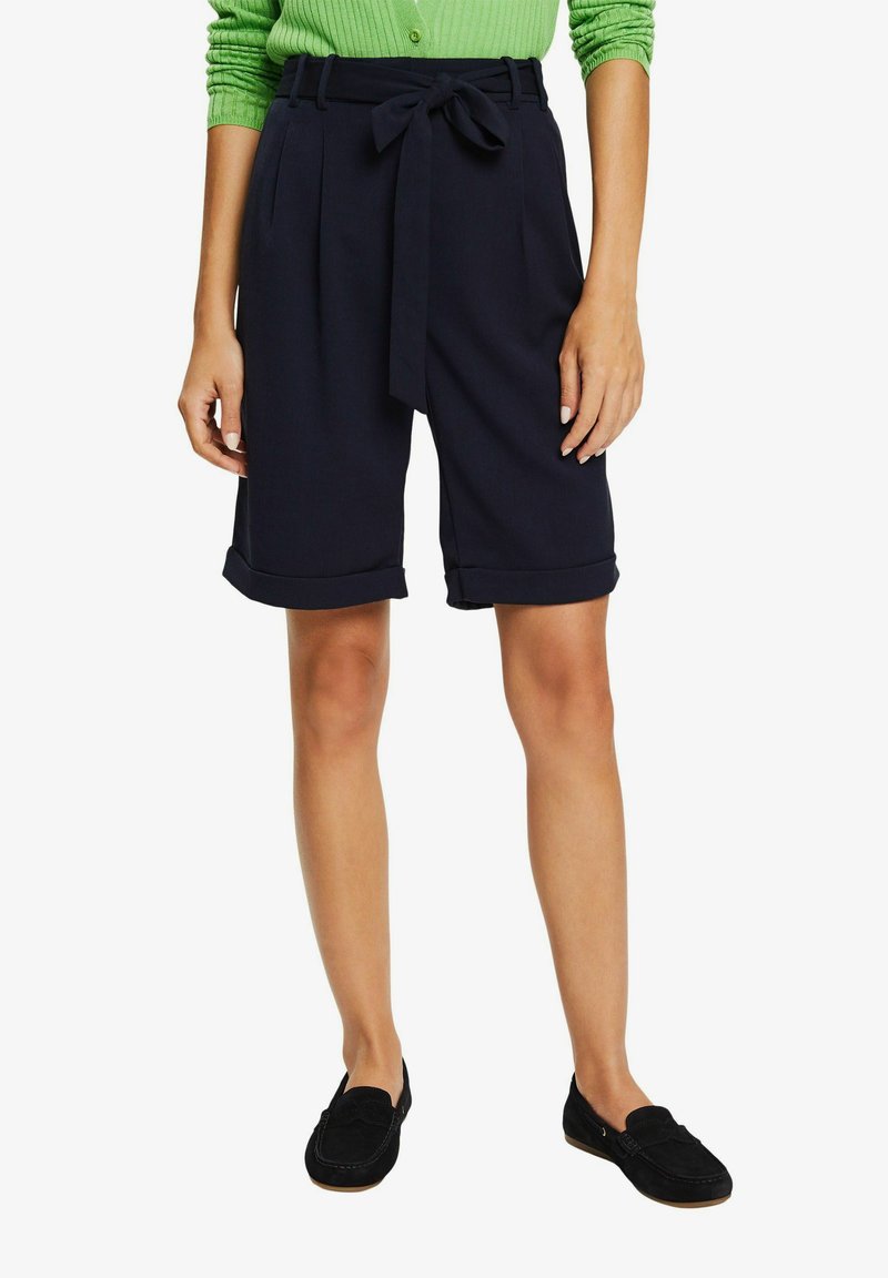 Esprit MIT BUNDFALTEN - Shorts - navy/dunkelblau - Zalando.ch