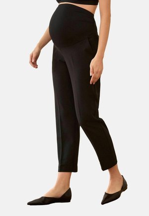 REGULAR FIT - TAILORED TAPERED WORK - Tygbyxor - black