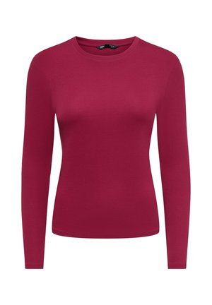 ONLY, ONLRILEY O-NECK L/S TOP JRS NOOS - T-shirt à manches longues - rumba red