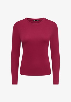 ONLY, ONLRILEY O-NECK L/S TOP JRS NOOS - Μπλούζα με μακριά μανίκια - rumba red