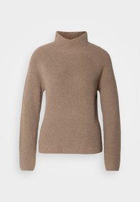 LONGSLEEVE STAND UP COLLAR - Vesta - shaded brown melange
