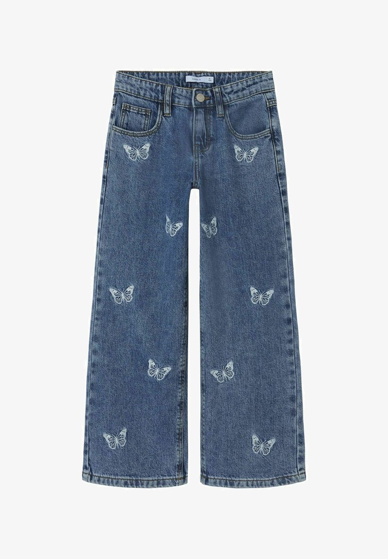 Name it WIDE - Trapezaste traperice - medium blue denim