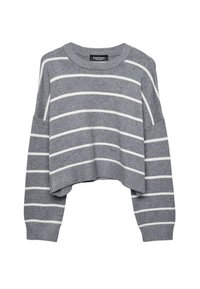 STRIPED CROPPED - Vesta - dark grey