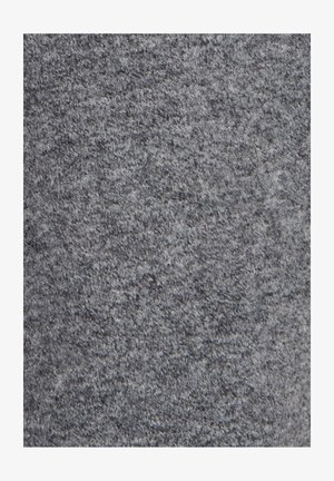 Grau Stoff mit einer weichen, strukturierten Oberfläche und einem gesprenkelten Muster. Das Material wirkt warm und langlebig, geeignet für verschiedene Anwendungen.