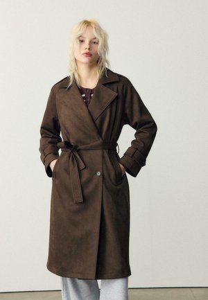 LONG  - Trenchcoat - brown