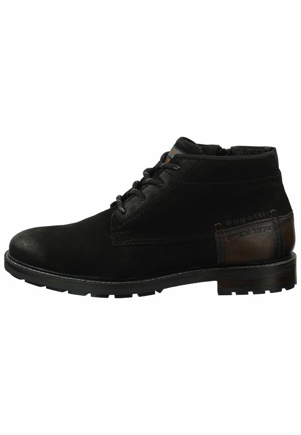 Schnürstiefelette - schwarz