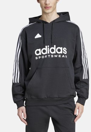 adidas Performance Felpa con cappuccio - black