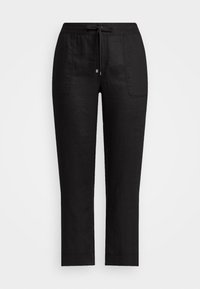Lauren Ralph Lauren Woman LINEN WIDE LEG PANT - Kalhoty - black