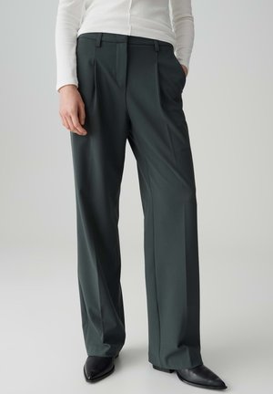 MID RISE WIDE LEG GERADER  - Stoffhose - deep pine