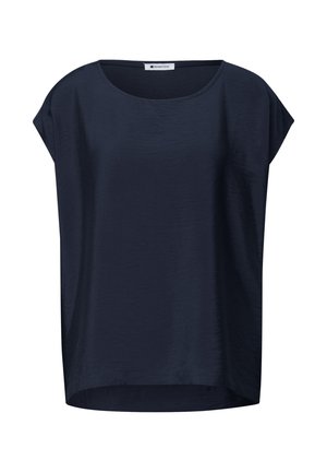 Street One, DROPPED SHOULDER BLUSENSHIRT MIT RUNDHALS - Blouse - deep blue