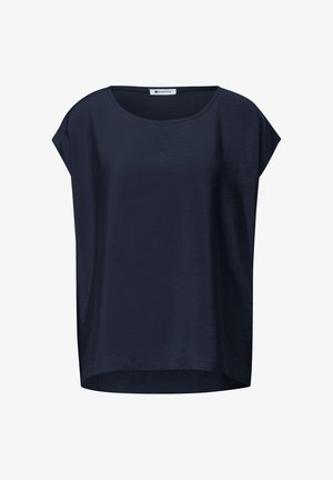 Street One, DROPPED SHOULDER BLUSENSHIRT MIT RUNDHALS - Blusa - deep blue