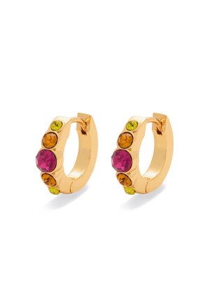 GEM HUGGIE HOOPS - Earrings - red comb