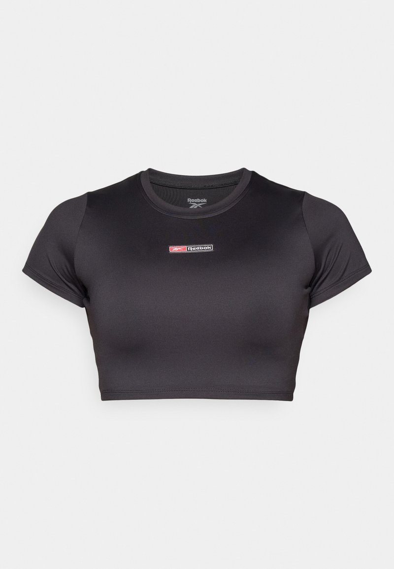 Reebok T-shirt print zwart