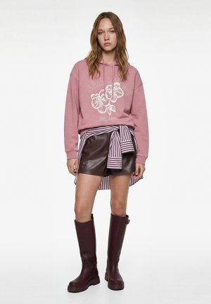 Felpa con cappuccio - pink
