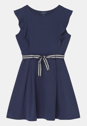 RUFFLE DAY DRESS - Jersey dress - newport navy