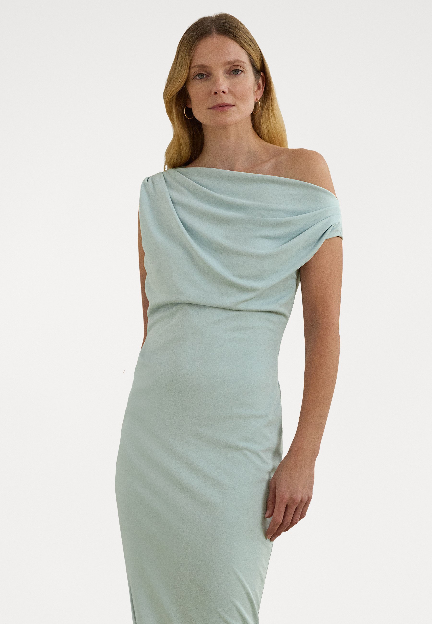 Lauren Ralph Lauren CAMISHA MATTE JERSEY DRESS - Jersey dress - aqua  pearl/blue - Zalando