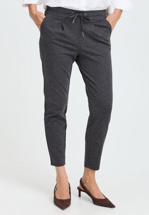 b.young, RIZETTA CROP - Pantalon classique - dark grey melange