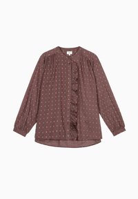 AN'GE STRIPED RUFFLED SYLVANA - Chemisier - grenat