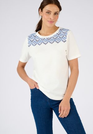 Print T-shirt - marine brodé