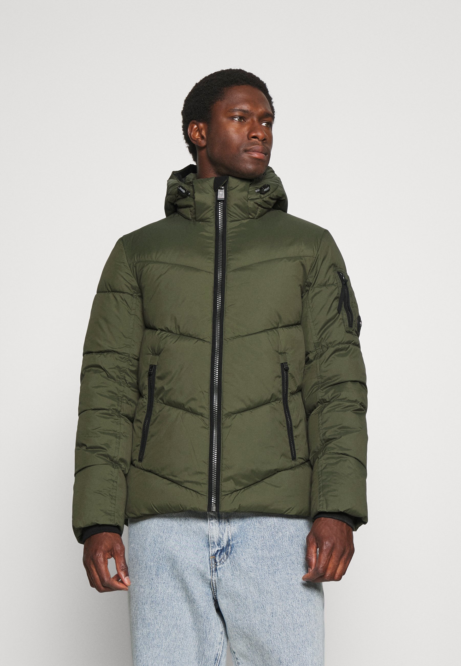 olive down jacket