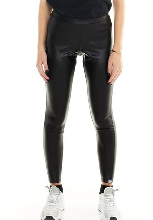 LEONE 1947, WOMAN SHINY LEGGINGS GLAM WINTER - Legging (type pantalon) - black