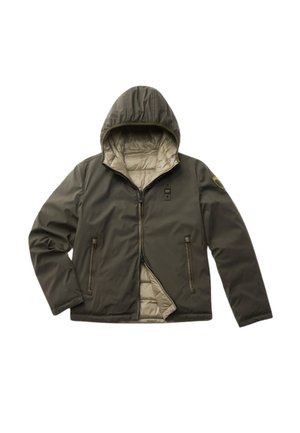 Blauer, PIUMINO BLAUER BALLARD GIUBBINO CORTO REVERSIBILE - Übergangsjacke - double face green
