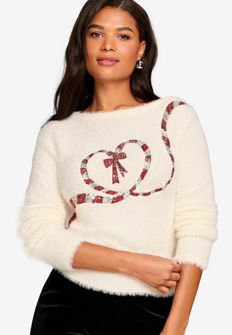 Lipsy CHRISTMAS SLOGAN  - REGULAR FIT - Pulóver - candy cane