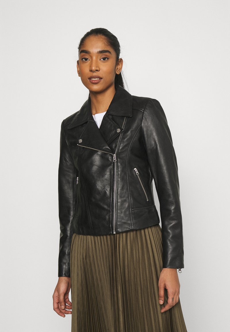 Pieces PCSUSSE JACKET Leather jacket black Zalando.ie