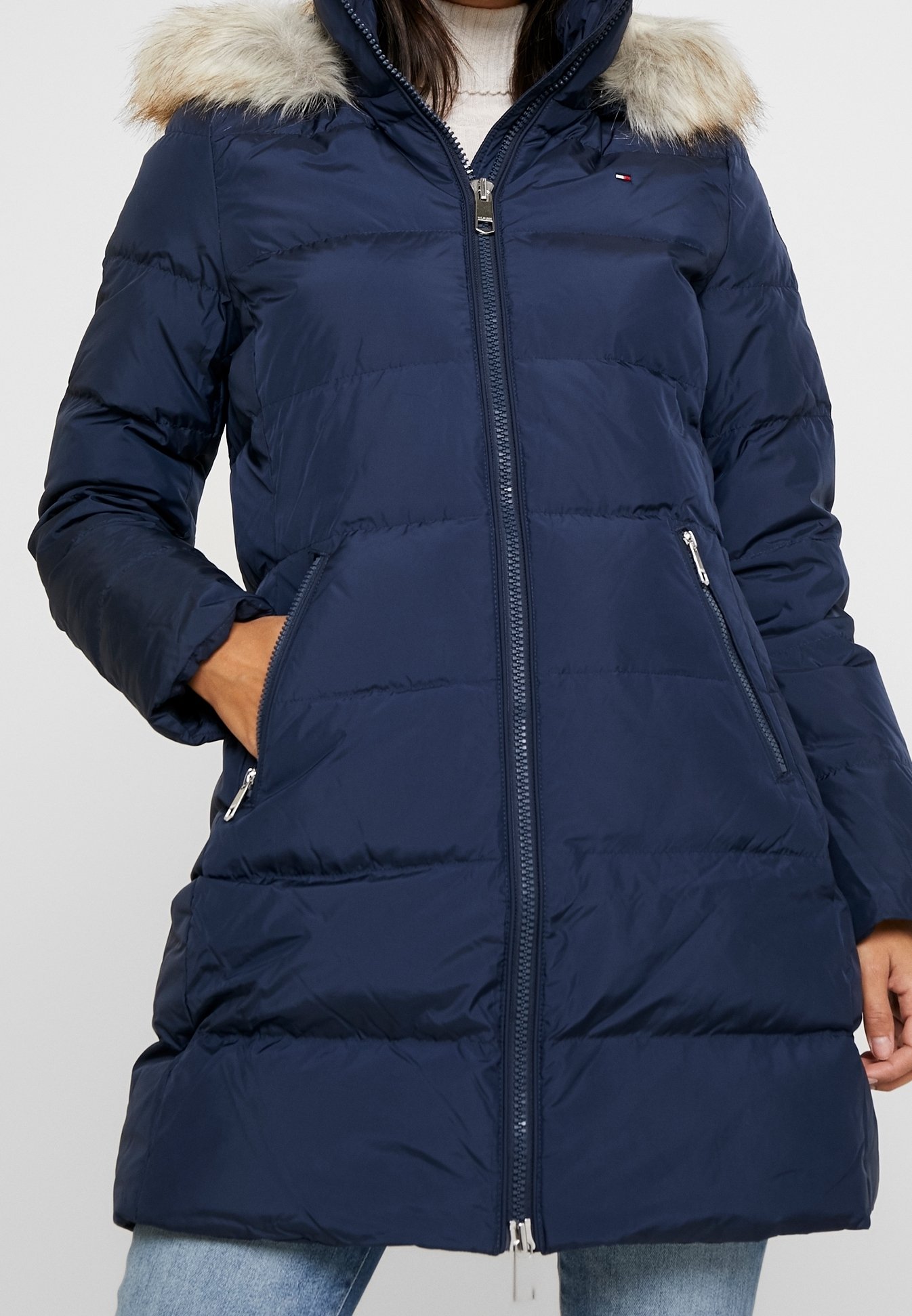 Tommy Hilfiger Daunenmantel dark blue/dunkelblau (Pre-owned