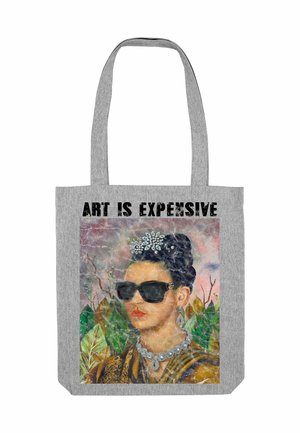 EXPENSIVE FRIDA PRINT - Shopping Bag - mottled grey