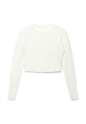 CROP  - Maglione - bianco lana