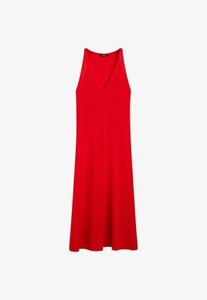 Massimo Dutti, V-NECK KNIT MIDI DRESS - Maxi-jurk - red