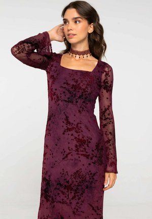 ELENA  GRANATE - Vestido largo - granate