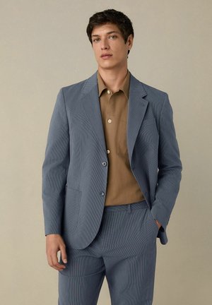 REGULAR FIT - STRIPE - Puvuntakki - navy