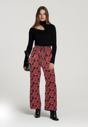 MONACO PEACOCK LEAF - Pantaloni - wine red