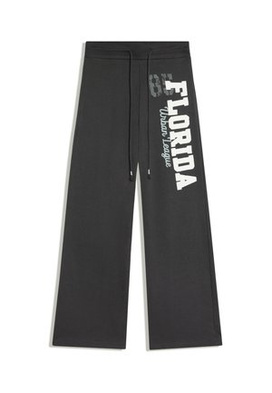 Bershka, STRAIGHT-LEG SWEATPANTS WITH LETTERING - Pantalon de survêtement - dark grey