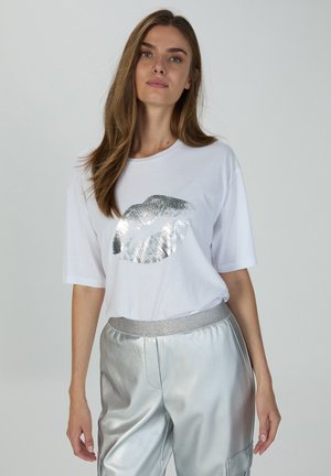 Marc Aurel Print T-shirt - white varied